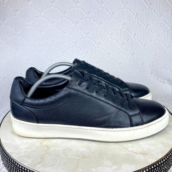 Nordstrom Other - Nordstrom Rack Shoes Mens Sz 11 Black Ortholite Leather Comfort Casual Sneakers